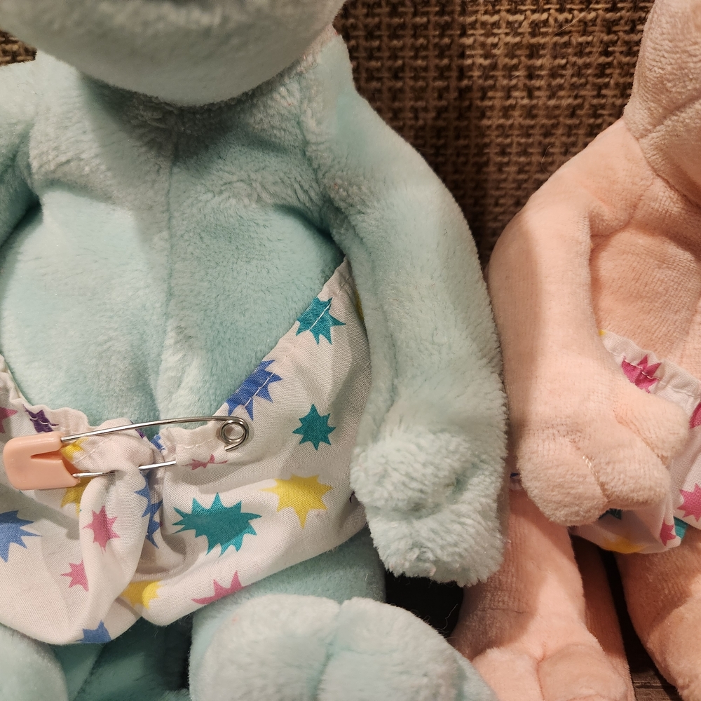 Set of 2 Gund Pink & Teal ZWIBBLE DIBBLE Plush Toys From Late 80s Early 90s - Picture 3 of 11